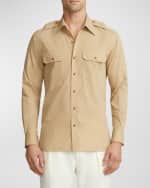 Image 1 of 6: Ralph Lauren Purple Label Men's Brushed Poplin Shirt