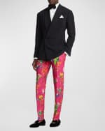 Image 5 of 6: Ralph Lauren Purple Label Men's Botanical Print Linen Trousers