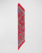 Image 2 of 3: Ralph Lauren Purple Label Men's Amura Paisley Silk Scarf