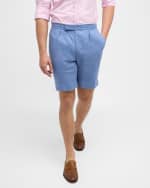 Image 4 of 6: Ralph Lauren Purple Label Men's Davis Linen Drawstring Shorts
