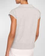 Image 2 of 2: Brochu Walker Jaia Cap-Sleeve Polo Looker