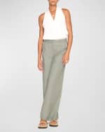 Image 3 of 3: Brochu Walker Joya Pleated High-Rise Wide-Leg Pants