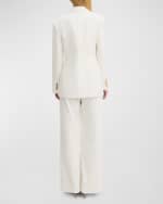 Image 2 of 3: LK Bennett Avery Peak-Lapel Single-Breasted Blazer