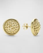 Image 3 of 3: LAGOS Covet 18k Yellow Gold Cavier Stud Earrings