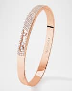 Image 1 of 5: Messika Move Noa 18K Rose Gold Diamond Bangle Bracelet