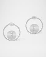 Image 1 of 4: Messika Lucky Move 18K White Gold Bo Medaille Round Earrings