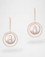Image 1 of 5: Messika Lucky Move 18k Rose Gold Mother of Pearl & Diamond Earrings