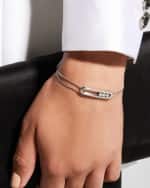 Image 2 of 4: Messika Move 18K White Gold Diamond Station Chain Bracelet