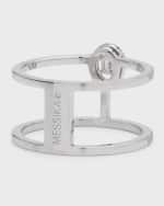 Image 3 of 5: Messika Glam'Azone 18K White Gold Two-Row Diamond Ring