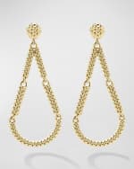 Image 4 of 4: LAGOS 18K Gold Superfine Caviar Beaded Teardrop Earrings