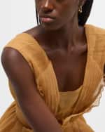 Image 5 of 5: Anita Ko Plain Meryl Hoop Earrings in Yellow Gold