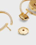 Image 3 of 5: Messika Lucky Move 18K Rose Gold Diamond Hoop Earrings