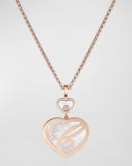 Image 4 of 5: Chopard Happy Hearts 18K Rose Gold & Mother-of-Pearl Necklace