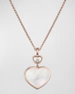 Image 1 of 5: Chopard Happy Hearts 18K Rose Gold & Mother-of-Pearl Necklace