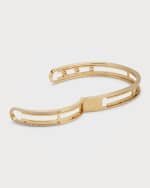 Image 3 of 5: Messika Move Uno 18K Yellow Gold Pave Diamond Bangle Bracelet
