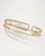 Image 1 of 5: Messika Move Uno 18K Yellow Gold Pave Diamond Bangle Bracelet