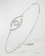 Image 1 of 4: Messika Lucky Eye 18k White Gold Pave Diamond Bracelet