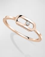 Image 1 of 5: Messika Move Uno 18K Pink Gold 1-Diamond Ring