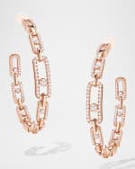 Image 1 of 5: Messika Move Link 18K Medium Diamond Hoop Earrings