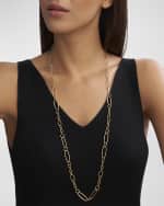 Image 2 of 5: LAGOS 18k Gold Caviar Fluted & Smooth Chainlink Necklace