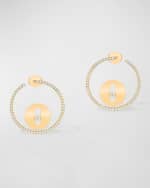 Image 1 of 5: Messika Lucky Move 18K Yellow Gold Diamond Hoop Earrings