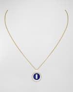 Image 1 of 5: Messika Lucky Move 18K Rose Gold Lapis & Diamond Pendant Necklace