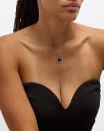 Image 5 of 5: Messika Lucky Move 18K Rose Gold Lapis & Diamond Pendant Necklace