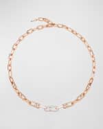 Image 1 of 5: Messika Move Link 18K Rose Gold Diamond Necklace