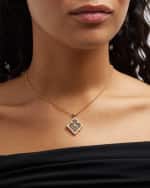 Image 2 of 5: Buccellati Opera Tulle 18K Gold Blue Enamel Diamond Pendant Necklace