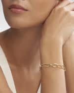 Image 2 of 4: LAGOS 18k Yellow Gold Caviar Oval Link Bracelet, Size 7