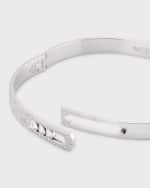 Image 3 of 5: Messika Move Pave 18k White Gold & 3-Diamond Bangle