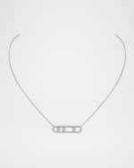 Image 1 of 4: Messika Move Diamond 18K White Gold Pave Necklace