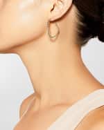 Image 2 of 3: LANA Flawless Small Graduating Diamond Heart Hoop Earrings