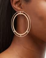 Image 2 of 5: Messika Move Romane 18K Rose Gold Large Diamond Hoop Earrings