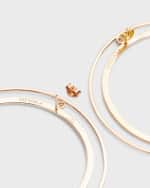 Image 3 of 5: Messika Move Romane 18K Rose Gold Large Diamond Hoop Earrings