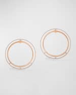 Image 1 of 5: Messika Move Romane 18K Rose Gold Large Diamond Hoop Earrings