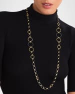 Image 3 of 4: LAGOS Gold & Black Caviar 2-Station Necklace, 36"L