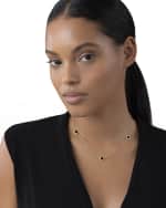 Image 2 of 5: LAGOS 18k Covet Onyx 7mm Round 3-Station Necklace, 16-18"L