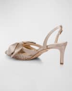 Image 2 of 4: DEE OCLEPPO Brazil Satin Bow Slingback Pumps