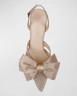 Image 4 of 4: DEE OCLEPPO Brazil Satin Bow Slingback Pumps