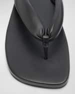 Image 4 of 6: Dries Van Noten Men's Padded Leather Thong Sandals