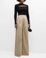 Image 5 of 6: Derek Lam 10 Crosby Juliana Wide-Leg Pleated Trousers