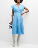 Image 5 of 6: Derek Lam 10 Crosby Arabella Belted Midi Dress