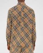 Image 4 of 5: Burberry Men's Daniel Check Sport Shirt