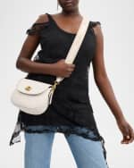 Image 4 of 5: Coach Willow Polished Leather Saddle Crossbody Bag