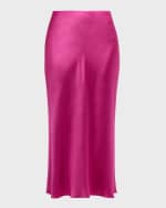 Image 1 of 6: Sablyn Miranda Silk Midi Skirt