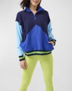 Image 3 of 4: Terez Colorblock 1/4-Zip Sweatshirt