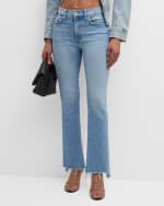 Image 2 of 6: MOTHER Lil' Insider Crop Step Fray Jeans