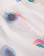 Image 3 of 3: Chloe Girl's Fusion Dot Bow-Detail Blouse, Size 4-5