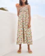 Image 6 of 6: Molo Girl's Chrystal Floral Smocked Dress, Size 3T-6